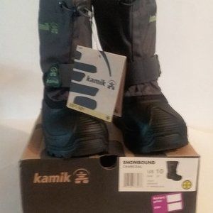 Kamik Snowbound Kids Winter Boots Insulated Waterproof Size Childs 10